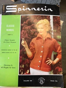 Suéter clásico vintage 1966 Spinnerin Vol#153 parte 3 patrón de tejido libro - Imagen 1 de 13