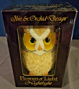 Neu im Karton 2008 Ibis und Orchidee Design Eule Nachtlicht #50200 selten - Bild 1 von 5