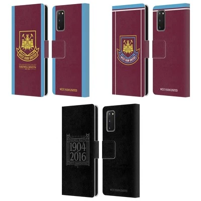OFFICIAL WEST HAM UNITED FC RETRO CREST LEATHER BOOK CASE FOR SAMSUNG PHONES 2 - Image 1 of 4
