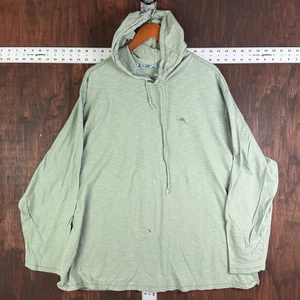 Tommy Bahama Shirt Bali Beach Long Sleeve Lightweight Hoodie Green Men’s 2XLB - Picture 1 of 9