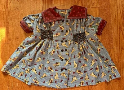 MATILDA JANE - Style Dress Cats & Hearts MIXED PRINT, SMOCKED DRESS - Image 1 of 4