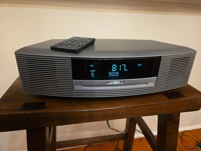 Bose Wave Music System AM/FM CD Player, Remote: Graphite Silver, Tested EUC - Image 1 of 4