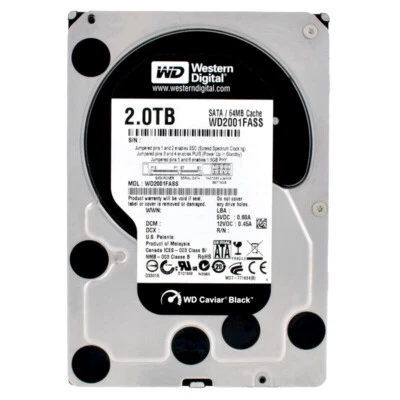 Western Digital Black 2TB WD2001FASS 7200RPM 64MB SATA II 3,5'' Pollici - Immagine 1 di 4