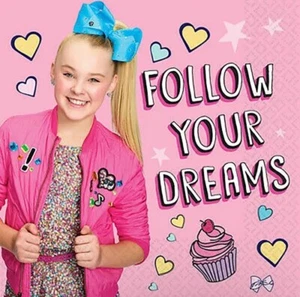 JOJO SIWA Lunch Napkins Birthday Party Supplies Follow Your Dreams 16 Ct - Picture 1 of 1