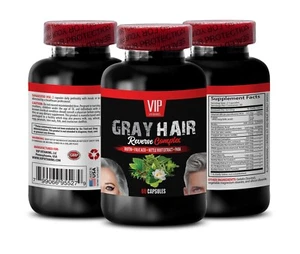 Píldoras de crecimiento del cabello biotina - FÓRMULA INVERSA CABELLO GRIS - vitaminas anti canas para el cabello 1 - Imagen 1 de 9