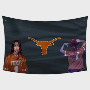 Dua Lipa Texas Longhorns Flag Hot Sexy Tapestry 3x5ft For Dorm Rooms - Picture 1 of 2