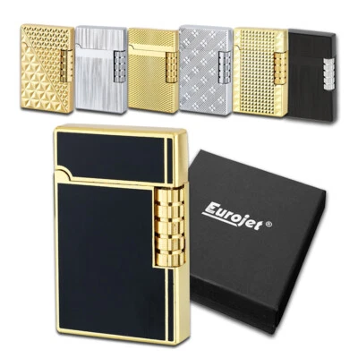 Design Feuerzeug MILAN | Stand Flamme | Reibrad | Gold Schwarz Chrom Geschenkbox - Bild 1 von 4