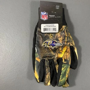 Baltimore Ravens Two Tone Camouflage Team Utility Gloves NFL Football Durable - Picture 1 of 24