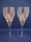 2 x Royal Doulton Crystal Chelsea Cut Pattern Wine Glasses Goblets - Signed (2)