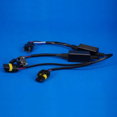 2x H4 Relay Wiring Harness Socket Plug fit for Hi/Lo HID Bi-Xenon Controller sw - Image 1 of 3