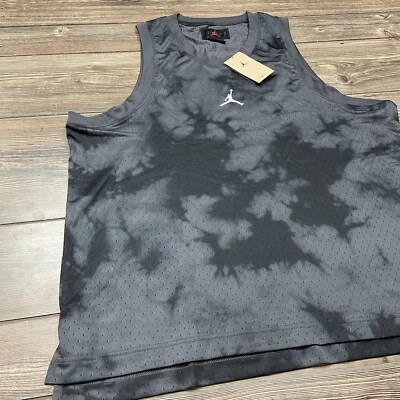 Air Jordan Dri-FIT Sport Breakfast Club Mesh Jersey Tank Gray Tie Dye Size XL NW - Image 1 of 4