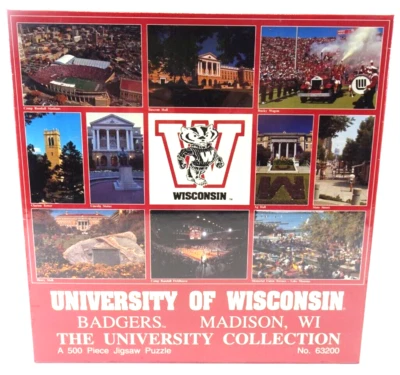 University of Wisconsin Badgers Jigsaw Puzzle 500 Pieces FACTORY SEALED BOX - Image 1 of 3