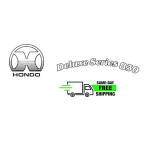 Hondo Deluxe Series 830 Headstock Decal Black NEW Reproduction - Afbeelding 1 van 1