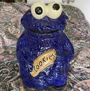 Vintage 1970s Muppets Inc. #970 Cookie Monster Ceramic Cookie Jar Sesame Street - Picture 1 of 22