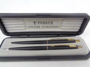 Parker Matte Black & Gold Pen & Pencil Set - Lifetime Guarantee - Unused!