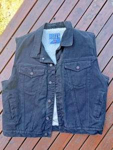 Torn Blues Black Denim Vest Size L - Bild 1 von 4