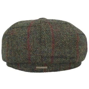 *Gladwin Bond Harris Tweed Wool Newsboy Cap - Green - Size L (59cm) - Picture 1 of 4