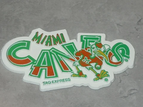 MIAMI HURRICANES CANES Vintage NCAA RUBBER ACC FRIDGE MAGNET Standings Board Cover