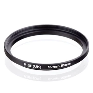 RISE(UK) 52mm-55mm 52-55 mm 52 to 55 Step Up Ring Filter Adapter black - Picture 1 of 6