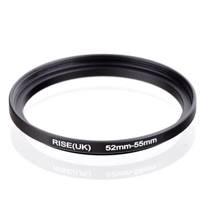 RISE(UK) 52mm-55mm 52-55 mm 52 to 55 Step Up Ring Filter Adapter black - Image 1 of 4