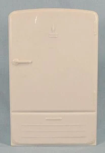 Refrigerator Icebox White Hard Plastic Dollhouse Miniature Unmarked #61 - Picture 1 of 5