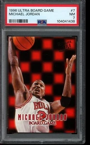 1996-97 Fleer Ultra Board Game Michael Jordan #7 PSA 7 Fresh Slab Bulls - Picture 1 of 2