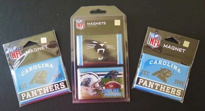 FOUR (4) CAROLINA PANTHERS REFRIGERATOR MAGNETS FROM WINCRAFT - Image 1 of 3