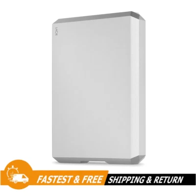 LaCie Mobile Drive 4TB USB-C Portable External HD, Space Gray, STHG4000400 - Image 1 of 4