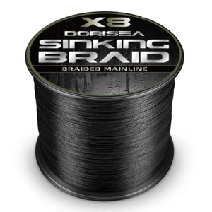 8 Strands Sinking Braid 8+1 Black Power PE Braided Fishing Line 100m-1000m - Picture 1 of 13