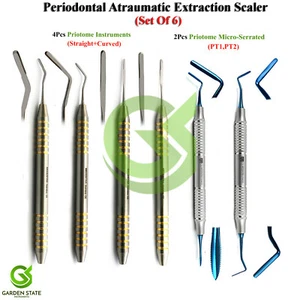 Dental Periotome Atraumatic Extraction Serrated PDL Ligaments PT1,PT2 Scaler - Picture 1 of 7