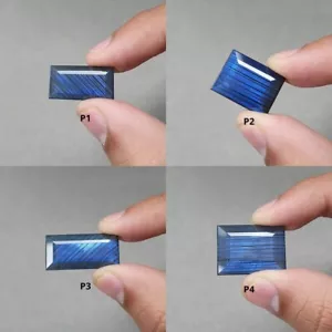 Arco Iris Intermitente LABRADORITA Corte Facetado Piedras Preciosas Baguette Forma Para Joyería - Imagen 1 de 5