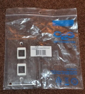 C2G Two Port Keystone Single Gang Wall Plate Stainless Steel 37094 new - Picture 1 of 4