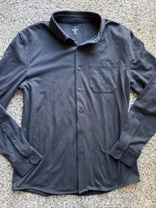 Western Rise Herren Medium Langarm Knopfleiste Hemd schwarz Baumwolle Poly Mischung - Bild 1 von 4
