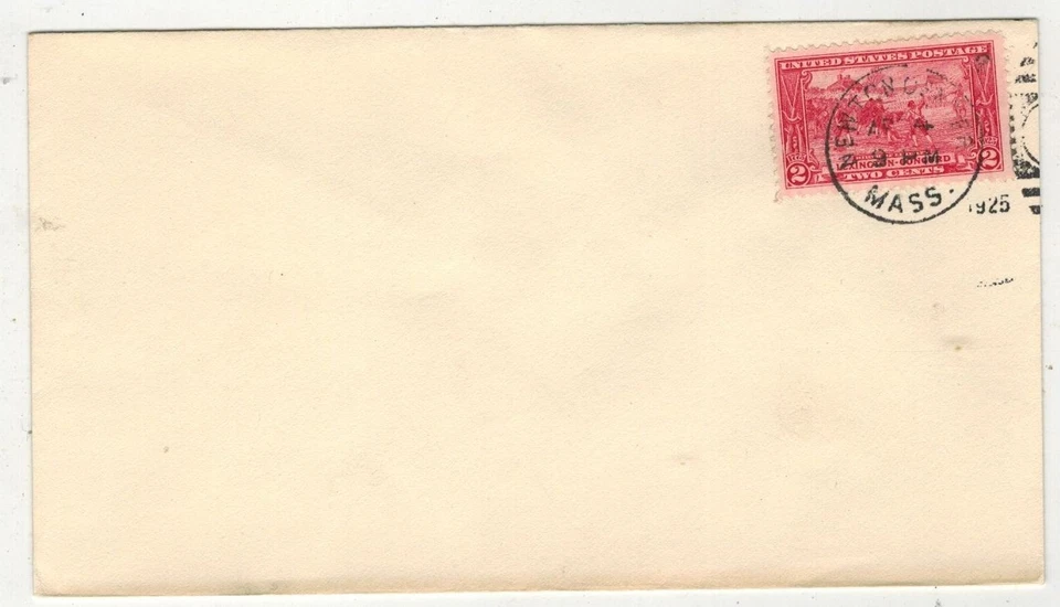 1925 FDC BATTLE OF LEXINGTON CONCORD #618 2c ISSUE NEWTON CENTER MASS UNADDRESSE - Image 1 of 1