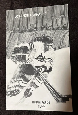 1972 Los Angeles Sharks FIRST Media Guide WHA Hockey / Yearbook - Inaugural 1st - Image 1 of 4