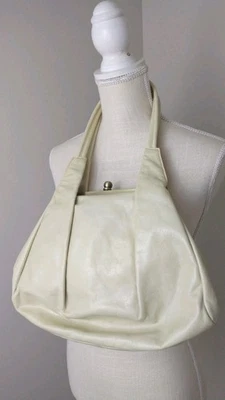 Bolso de cambio de cuero Hobo International vintage cierre blanco bronceado Foto 1 de 4