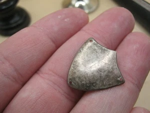 Antique Sterling Silver Cartouche - Shield Shaped - For Box Or Cane Etc - Picture 1 of 2