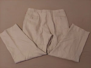 Mens Jos. A. Bank Linen Dress Pants 38x30 Khaki Slack Chino Trouser - Picture 1 of 4