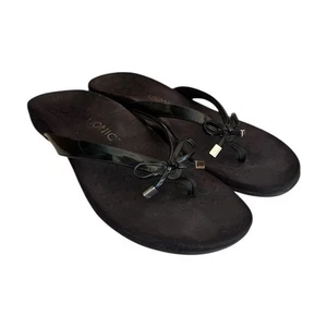 Vionic Sandals Women 10 Bella Orthopedic Comfort Design Thong Flip Flop Black - Picture 1 of 15