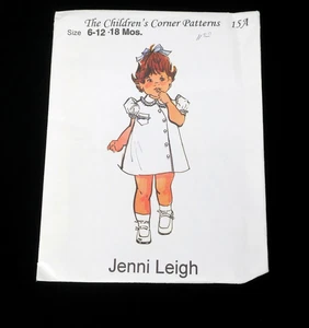 Children's Corner Sewing Vtg Patterns Jenni Leigh 6-12-18 Mos Uncut Apron Dress - Picture 1 of 3