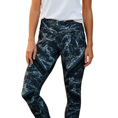 Leggings Onzie Flow Talla M/L Blanco y Negro Estampado Mármol Malla Paneles en la parte delantera  Foto 1 de 4