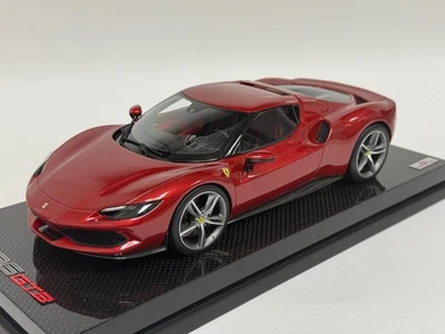 1/18 MR Collection Ferrari 296 GTB in Cervuino Rosso " Red " Roma Carbon base - Image 1 of 4