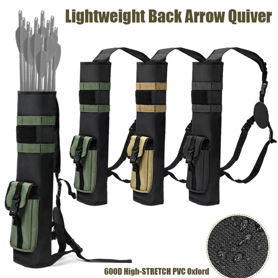Lightweight Back Arrow Quiver PVC Oxford Holder Adjustable Arrow Backpack Bag US - Image 1 of 4