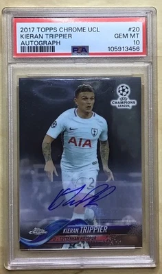 🔥Kieran Trippier 2017-18 Topps Chrome Auto Tottenham Hotspur PSA 10💎 POP 5 - Image 1 of 2
