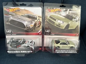 Lote 1:43 Mercedes AMG GT3 2023 Hot Wheels Premium Nissan Skyline GT-R BNR34 NUEVO - Imagen 1 de 8