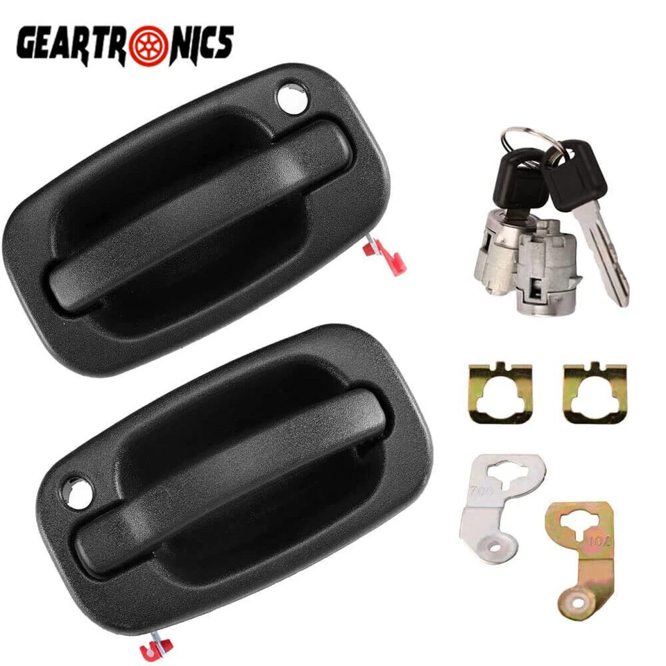 Manija de puerta delantera y cilindro de bloqueo para Chevy Silverado Sierra Cadillac 2001-2006. Foto 1 de 4