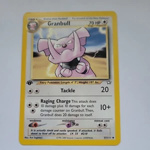 Pokémon TCG Granbull Neo Genesis 37/111 1st Edition Uncommon LP - Picture 1 of 2