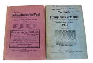 Jahrbuch der Wechselkurse der Welt 1914-21 & 1936 Wirtschaftsgeschichte Bankbank - Bild 1 von 7