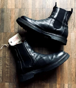 A.S.98 Leder Stiefelette Biker Chelsea Boots Schwarz Herren Schuhe Gr. 43 - Bild 1 von 13