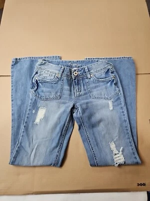 Amethyst Womens Flare Leg Jeans Size 9 Distressed  - Image 1 of 4